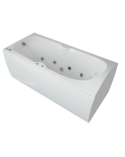 Акриловая гидромассажная ванна 180х80 см пневматическое управление плоские форсунки Aquatek Европа
