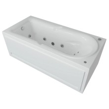 Акриловая гидромассажная ванна 170х80,5 см пневматическое управление плоские форсунки Aquatek Леда