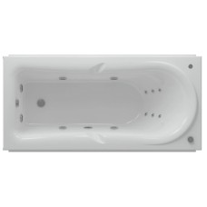 Акриловая гидромассажная ванна 170х80,5 см пневматическое управление плоские форсунки Aquatek Леда
