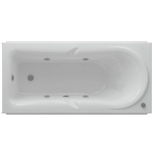 Акриловая гидромассажная ванна 170х80,5 см пневматическое управление плоские форсунки Aquatek Леда