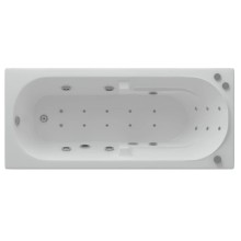 Акриловая гидромассажная ванна 170х75 см пневматическое управление стандартные форсунки Aquatek Лея