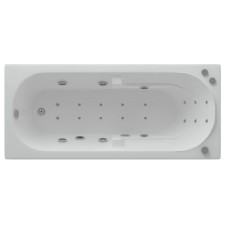 Акриловая гидромассажная ванна 170х75 см пневматическое управление стандартные форсунки Aquatek Лея