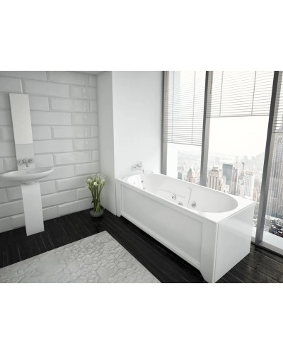 Акриловая гидромассажная ванна 170х75 см пневматическое управление стандартные форсунки Aquatek Лея