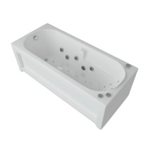 Акриловая гидромассажная ванна 170х75 см пневматическое управление плоские форсунки Aquatek Лея