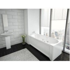 Акриловая гидромассажная ванна 170х75 см пневматическое управление плоские форсунки Aquatek Лея