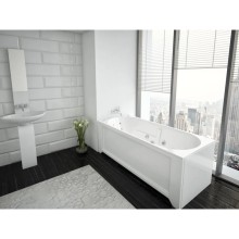 Акриловая гидромассажная ванна 170х75 см пневматическое управление премиум форсунки Aquatek Лея