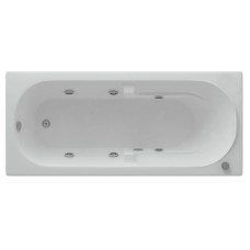 Акриловая гидромассажная ванна 170х75 см пневматическое управление премиум форсунки Aquatek Лея