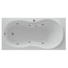 Акриловая гидромассажная ванна 180х90 см пневматическое управление плоские форсунки Aquatek Мартиника