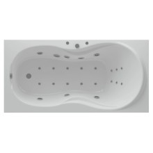 Акриловая гидромассажная ванна 180х90 см пневматическое управление плоские форсунки Aquatek Мартиника
