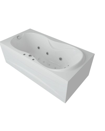 Акриловая гидромассажная ванна 180х90 см пневматическое управление плоские форсунки Aquatek Мартиника