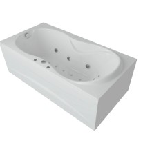 Акриловая гидромассажная ванна 180х90 см пневматическое управление премиум форсунки Aquatek Мартиника