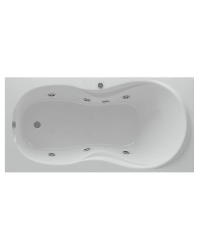 Акриловая гидромассажная ванна 180х90 см пневматическое управление премиум форсунки Aquatek Мартиника