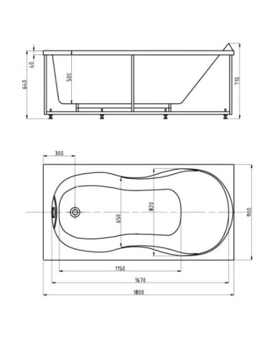 Акриловая гидромассажная ванна 180х90 см пневматическое управление премиум форсунки Aquatek Мартиника
