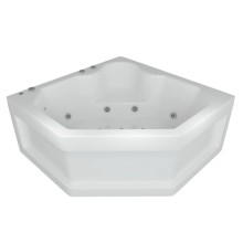 Акриловая гидромассажная ванна 148х148 см пневматическое управление стандартные форсунки Aquatek Лира