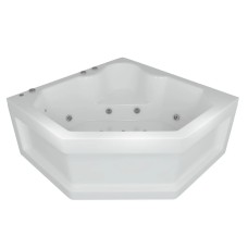Акриловая гидромассажная ванна 148х148 см пневматическое управление стандартные форсунки Aquatek Лира