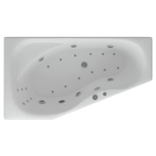 Акриловая гидромассажная ванна 170х95 см левая пневматическое управление стандартные форсунки Aquatek Медея