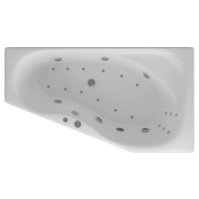 Акриловая гидромассажная ванна 170х95 см правая пневматическое управление стандартные форсунки Aquatek Медея