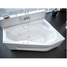 Акриловая гидромассажная ванна 170х95 см правая пневматическое управление премиум форсунки Aquatek Медея