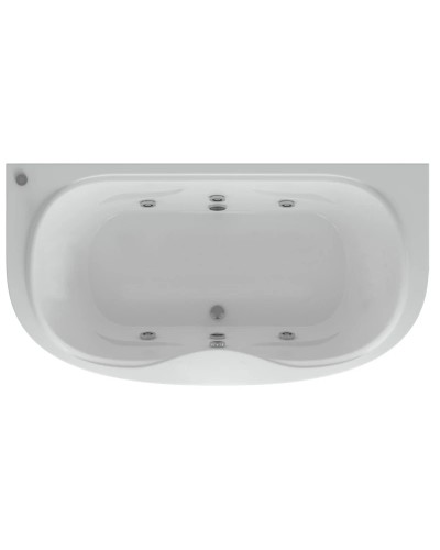 Акриловая гидромассажная ванна 180х95 см пневматическое управление стандартные форсунки Aquatek Мелисса