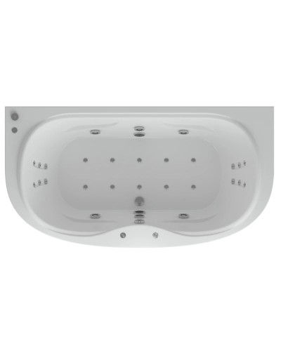 Акриловая гидромассажная ванна 180х95 см пневматическое управление стандартные форсунки Aquatek Мелисса