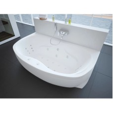 Акриловая гидромассажная ванна 180х95 см пневматическое управление плоские форсунки Aquatek Мелисса