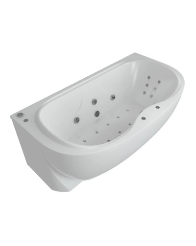 Акриловая гидромассажная ванна 180х95 см пневматическое управление премиум форсунки Aquatek Мелисса