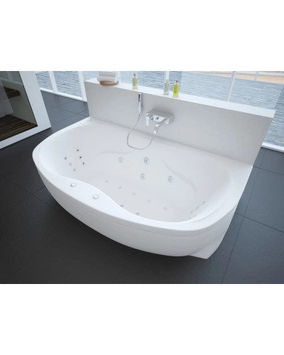 Акриловая гидромассажная ванна 180х95 см пневматическое управление премиум форсунки Aquatek Мелисса