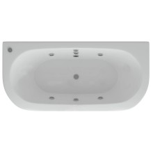 Акриловая гидромассажная ванна 190х90 см пневматическое управление плоские форсунки Aquatek Морфей