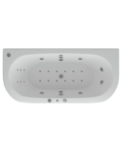 Акриловая гидромассажная ванна 190х90 см пневматическое управление премиум форсунки Aquatek Морфей