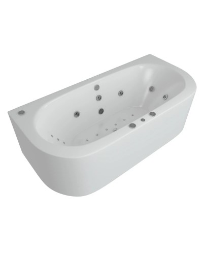 Акриловая гидромассажная ванна 190х90 см пневматическое управление премиум форсунки Aquatek Морфей