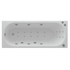 Акриловая гидромассажная ванна 160х70 см пневматическое управление плоские форсунки Aquatek Оберон-160
