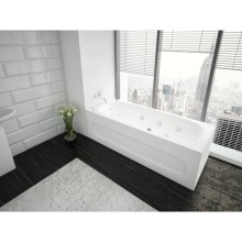 Акриловая гидромассажная ванна 170х70 см пневматическое управление премиум форсунки Aquatek Оберон-170