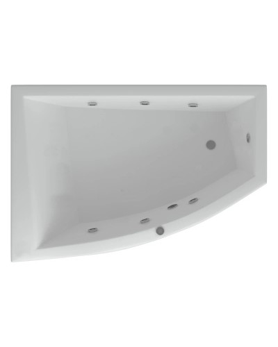 Акриловая гидромассажная ванна 180х125 см левая пневматическое управление стандартные форсунки Aquatek Оракул