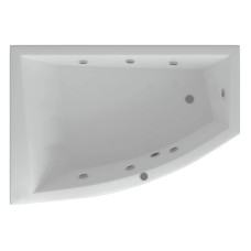 Акриловая гидромассажная ванна 180х125 см левая пневматическое управление премиум форсунки Aquatek Оракул