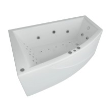 Акриловая гидромассажная ванна 180х125 см левая пневматическое управление премиум форсунки Aquatek Оракул