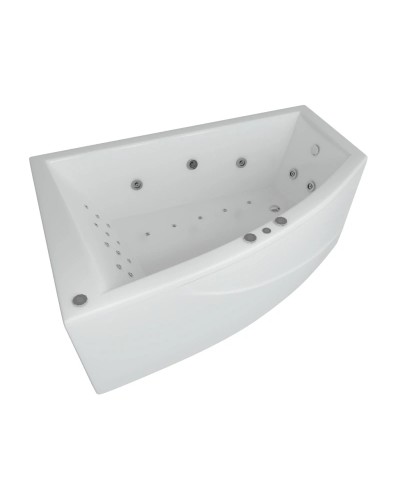 Акриловая гидромассажная ванна 180х125 см левая пневматическое управление премиум форсунки Aquatek Оракул