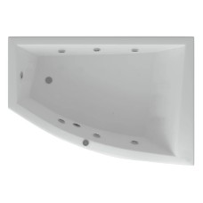 Акриловая гидромассажная ванна 180х125 см правая пневматическое управление плоские форсунки Aquatek Оракул