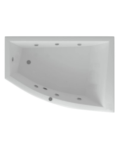 Акриловая гидромассажная ванна 180х125 см правая пневматическое управление премиум форсунки Aquatek Оракул