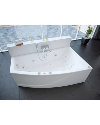 Акриловая гидромассажная ванна 180х125 см правая пневматическое управление премиум форсунки Aquatek Оракул
