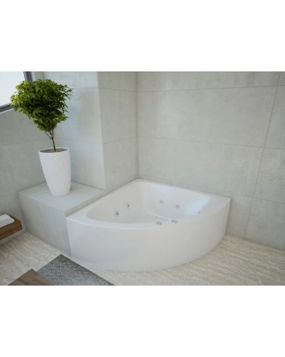 Акриловая гидромассажная ванна 152х152 см пневматическое управление стандартные форсунки Aquatek Юпитер