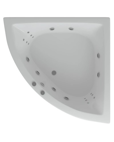 Акриловая гидромассажная ванна 152х152 см пневматическое управление стандартные форсунки Aquatek Юпитер