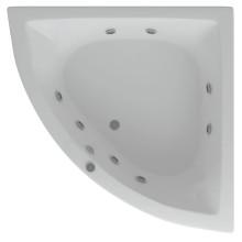 Акриловая гидромассажная ванна 152х152 см пневматическое управление плоские форсунки Aquatek Юпитер