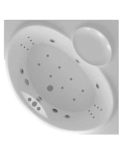 Акриловая гидромассажная ванна 150х150 см пневматическое управление стандартные форсунки Aquatek Эпсилон