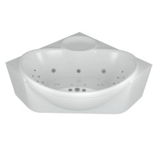 Акриловая гидромассажная ванна 150х150 см пневматическое управление плоские форсунки Aquatek Эпсилон