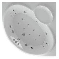 Акриловая гидромассажная ванна 150х150 см пневматическое управление плоские форсунки Aquatek Эпсилон