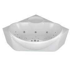 Акриловая гидромассажная ванна 150х150 см пневматическое управление премиум форсунки Aquatek Эпсилон