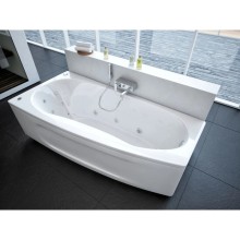 Акриловая гидромассажная ванна 160х75 см левая пневматическое управление плоские форсунки Aquatek Пандора