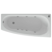 Акриловая гидромассажная ванна 160х75 см правая пневматическое управление плоские форсунки Aquatek Пандора
