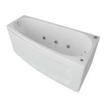 Акриловая гидромассажная ванна 160х75 см правая пневматическое управление плоские форсунки Aquatek Пандора