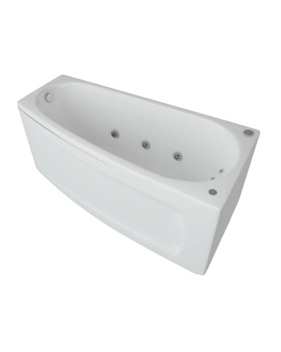 Акриловая гидромассажная ванна 160х75 см правая пневматическое управление плоские форсунки Aquatek Пандора